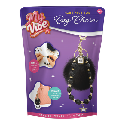 Casdon My Vibe Charm Black DIY Bag Charm Kit