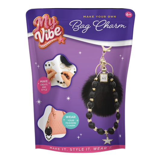 Casdon My Vibe Charm Black DIY Bag Charm Kit