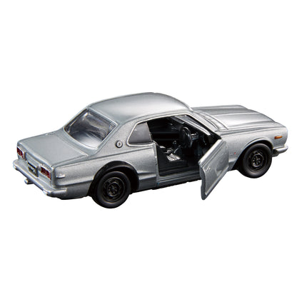 TOMICA Premium No. 34 Nissan Skyline GT-R (KPGC10) – 149392 Action & Side View lpr