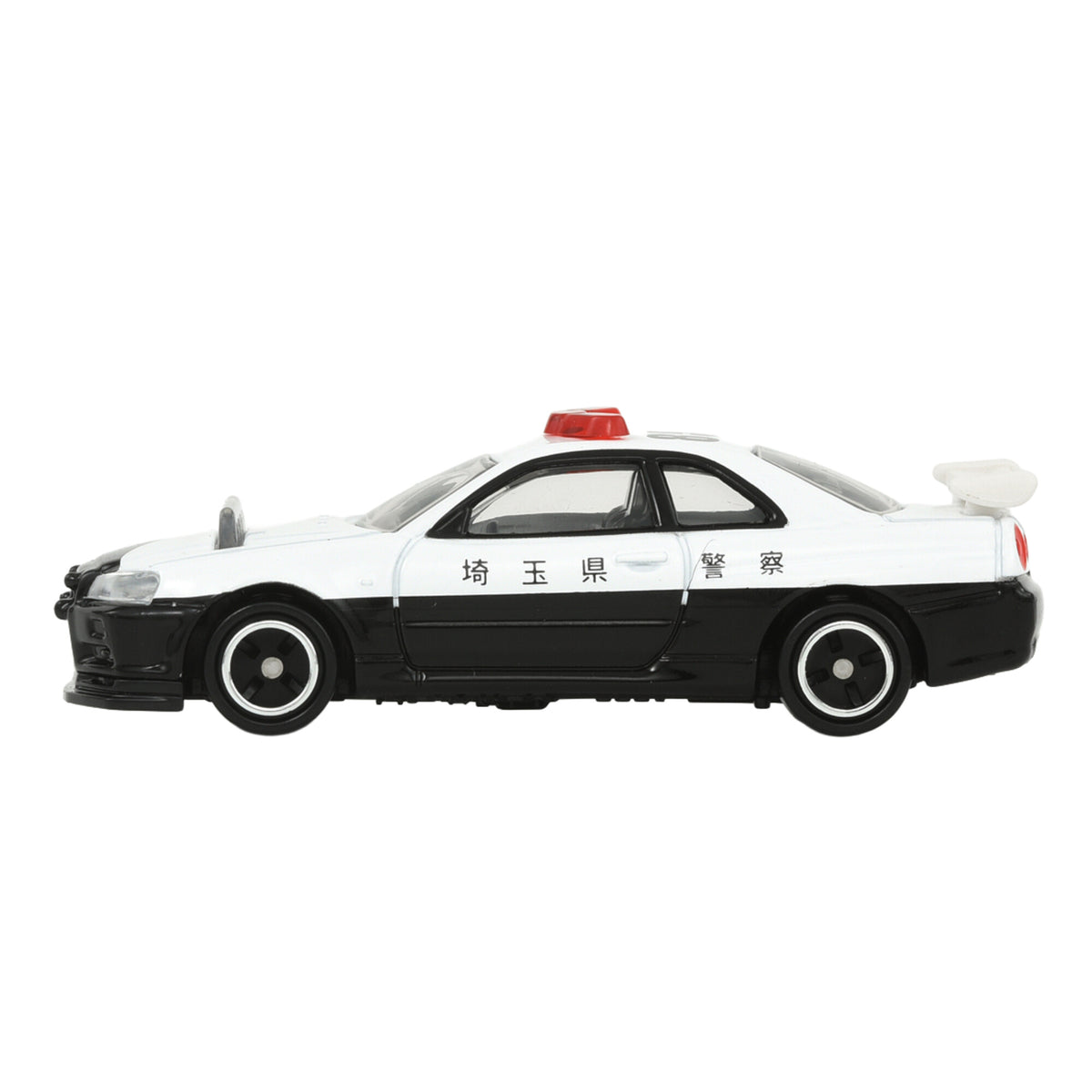 Tomica No.1 Nissan Skyline GT-R (BNR34) Police Car – 174868 Side View 1 lpr