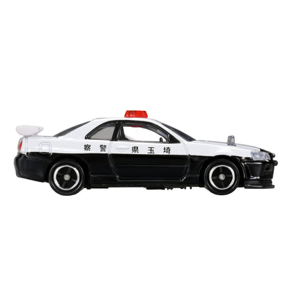 Tomica No.1 Nissan Skyline GT-R (BNR34) Police Car – 174868 Side View 2 lpr