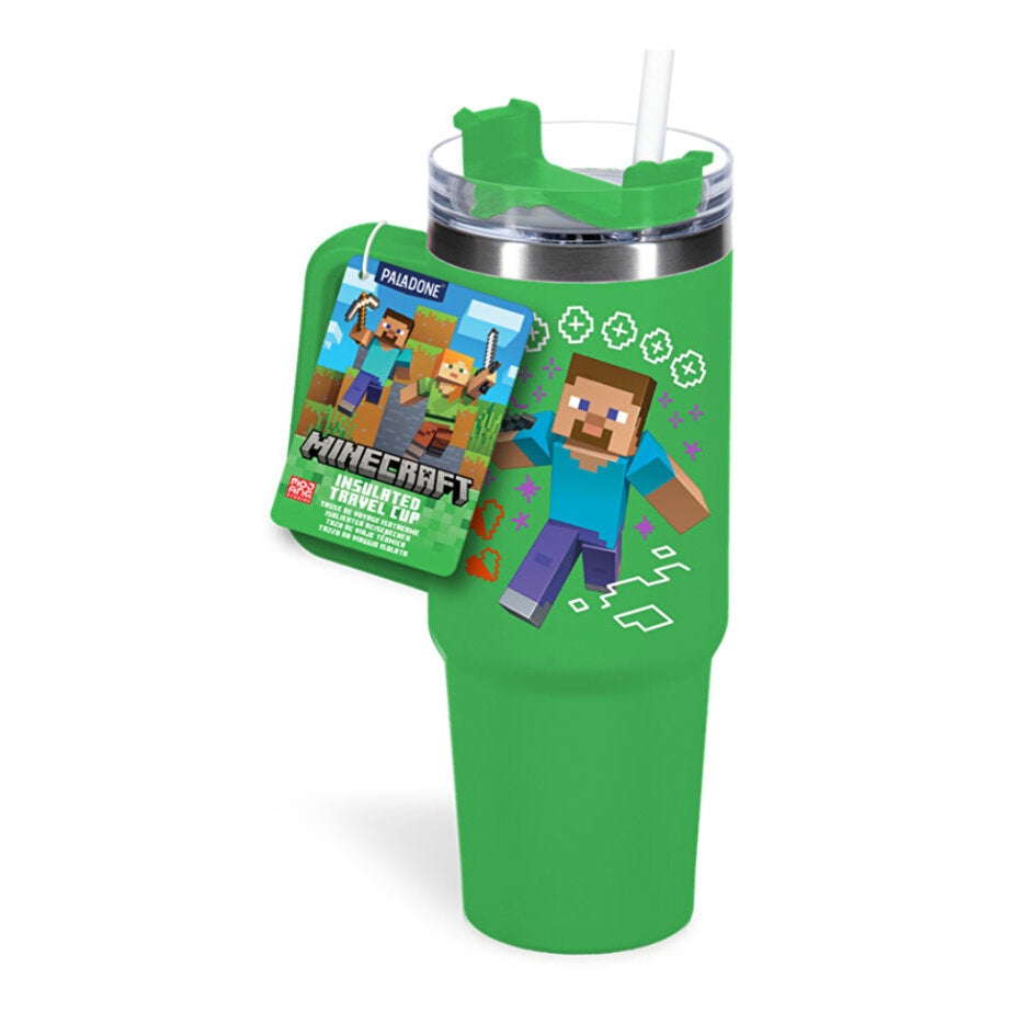 Minecraft Green 900ml Multiway Travel Cup with Straw