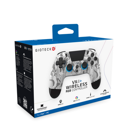 Gioteck VX-4+ Wireless RGB Controller for PlayStation 4 – Light Camo