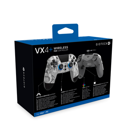 Gioteck VX-4+ Wireless RGB Controller for PlayStation 4 – Light Camo