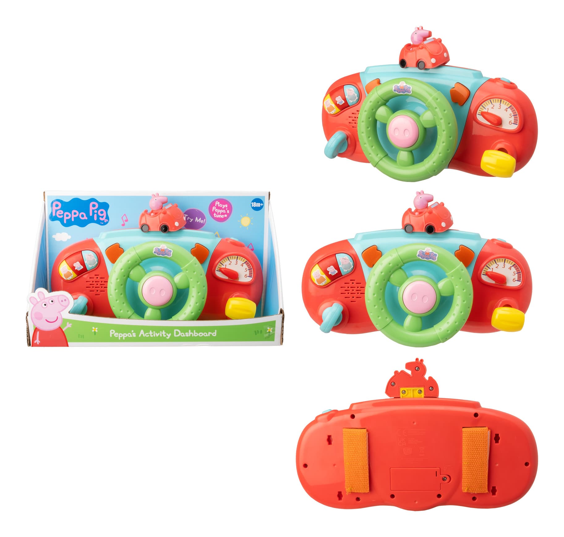 HTI Peppa Pig Activity Dashboard Interactive Steering Wheel Toy