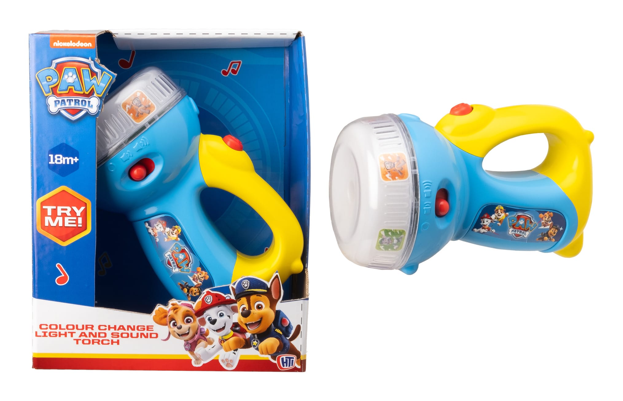 HTI Paw Patrol Colour Change Light and Sound Torch
