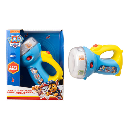 HTI Paw Patrol Colour Change Light and Sound Torch