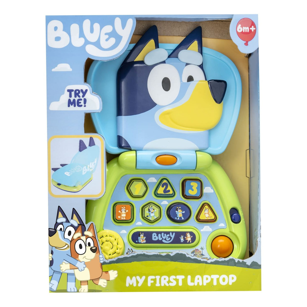 HTI Bluey My First Laptop Interactive Toy with Sounds and Theme Tune