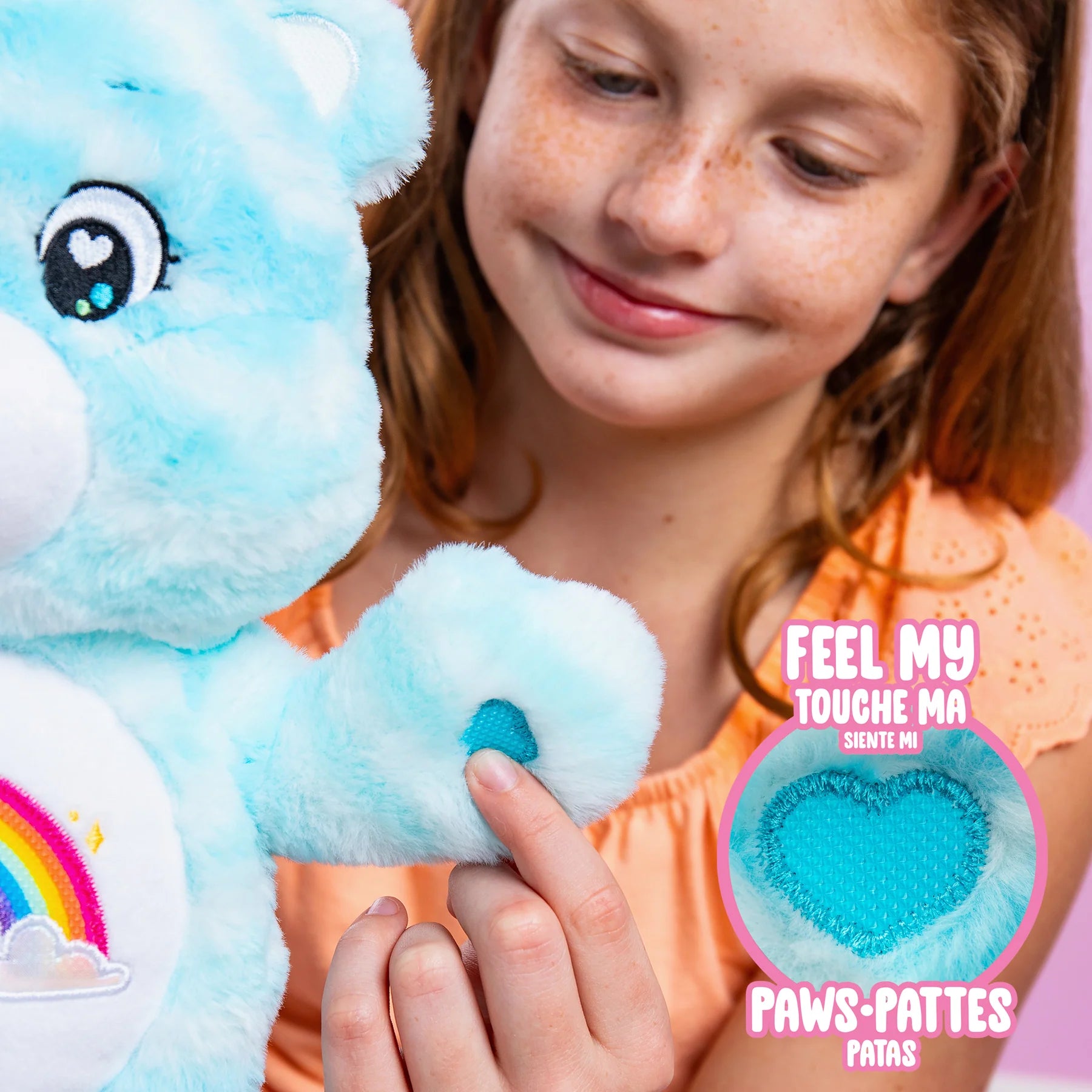 Cuddle up with the Care Bear 14 Inch Plush Sweet Serenity Bear, promoting peace and comfort for all ages.