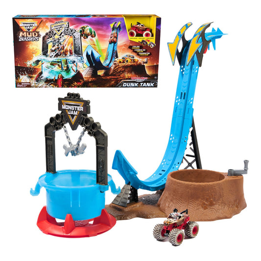 Monster Jam Mud Blasters 1:64 Dunk Tank Playset with Monster Mutt Dalmatian