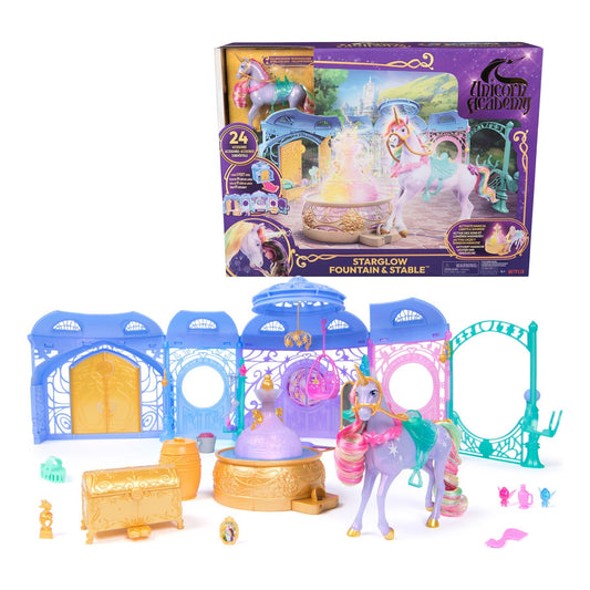 Spin Master Unicorn Academy Starglow Fountain & Stable Playset with Wildstar