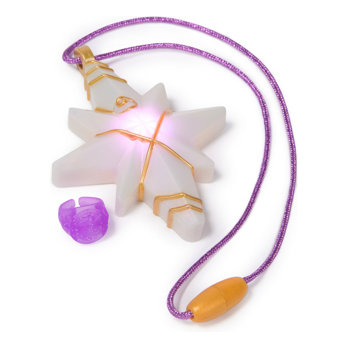 Unicorn Academy Sophia Light-Up Necklace and Glitter Ring Set