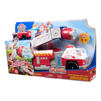 PAW Patrol Fire Rescue Deluxe Rapid Reload Fire Truck with Marshall