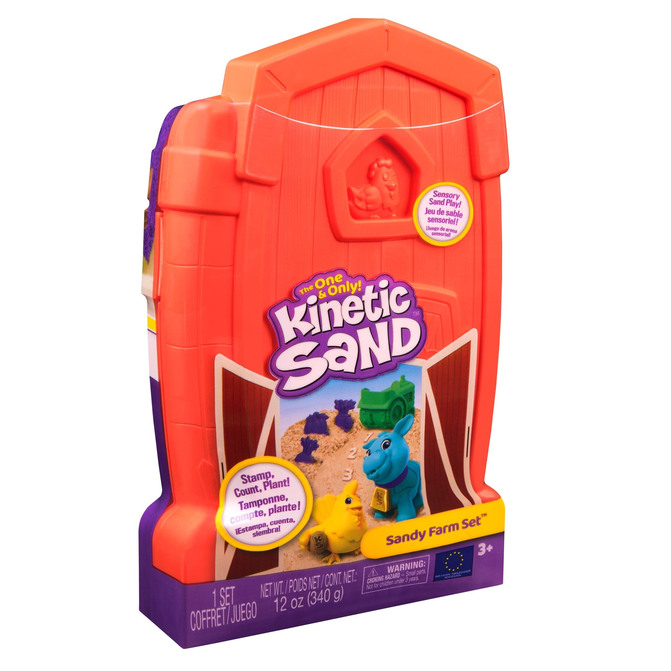 Kinetic Sand Sandy Farm Set with 340g Sand and 6 Tools