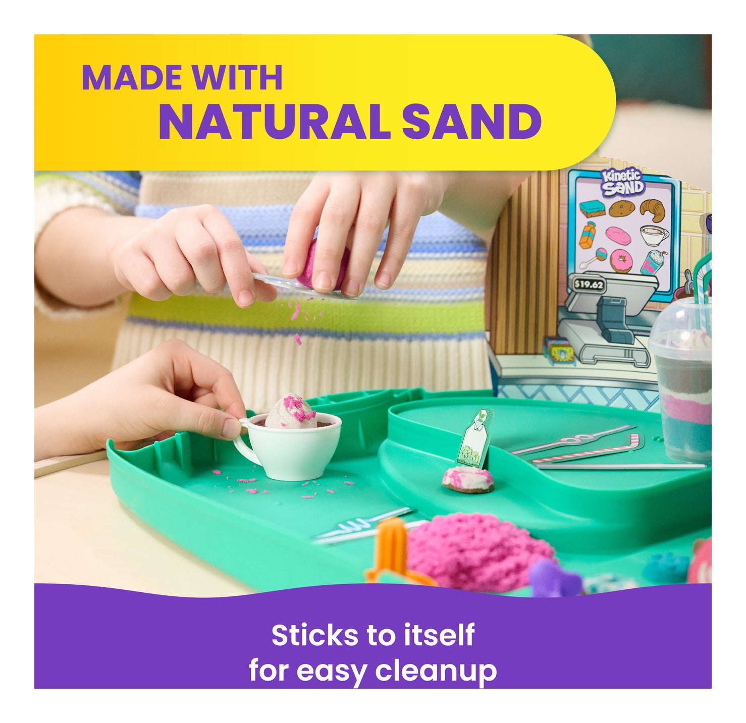Kinetic Sand Café Case Playset with 793g Sand