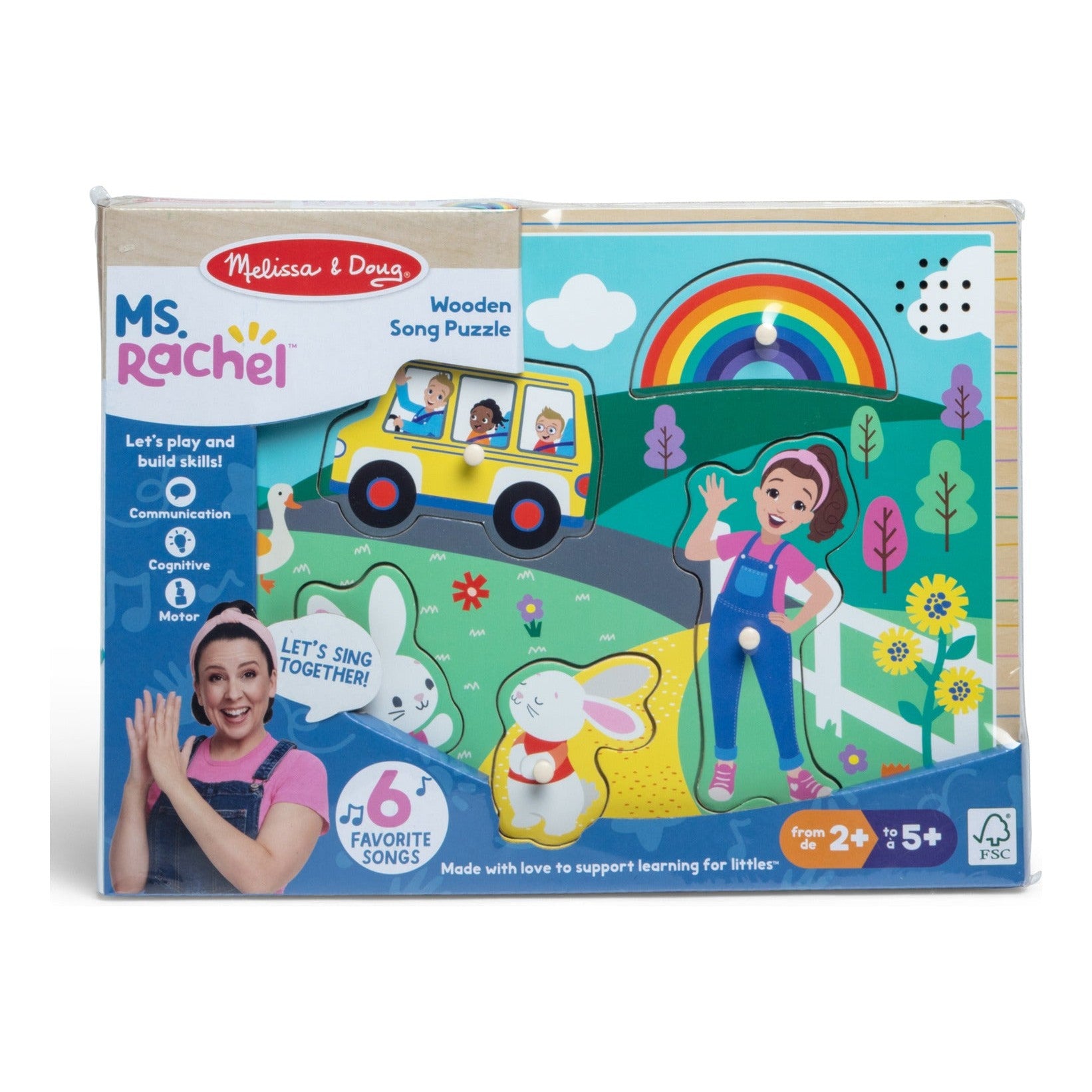 Melissa & Doug Ms. Rachel Wooden Song Puzzle – 6 Pieces