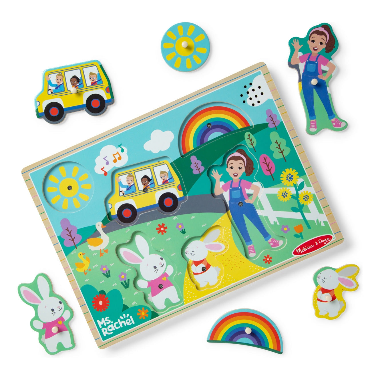 Melissa & Doug Ms. Rachel Wooden Song Puzzle – 6 Pieces