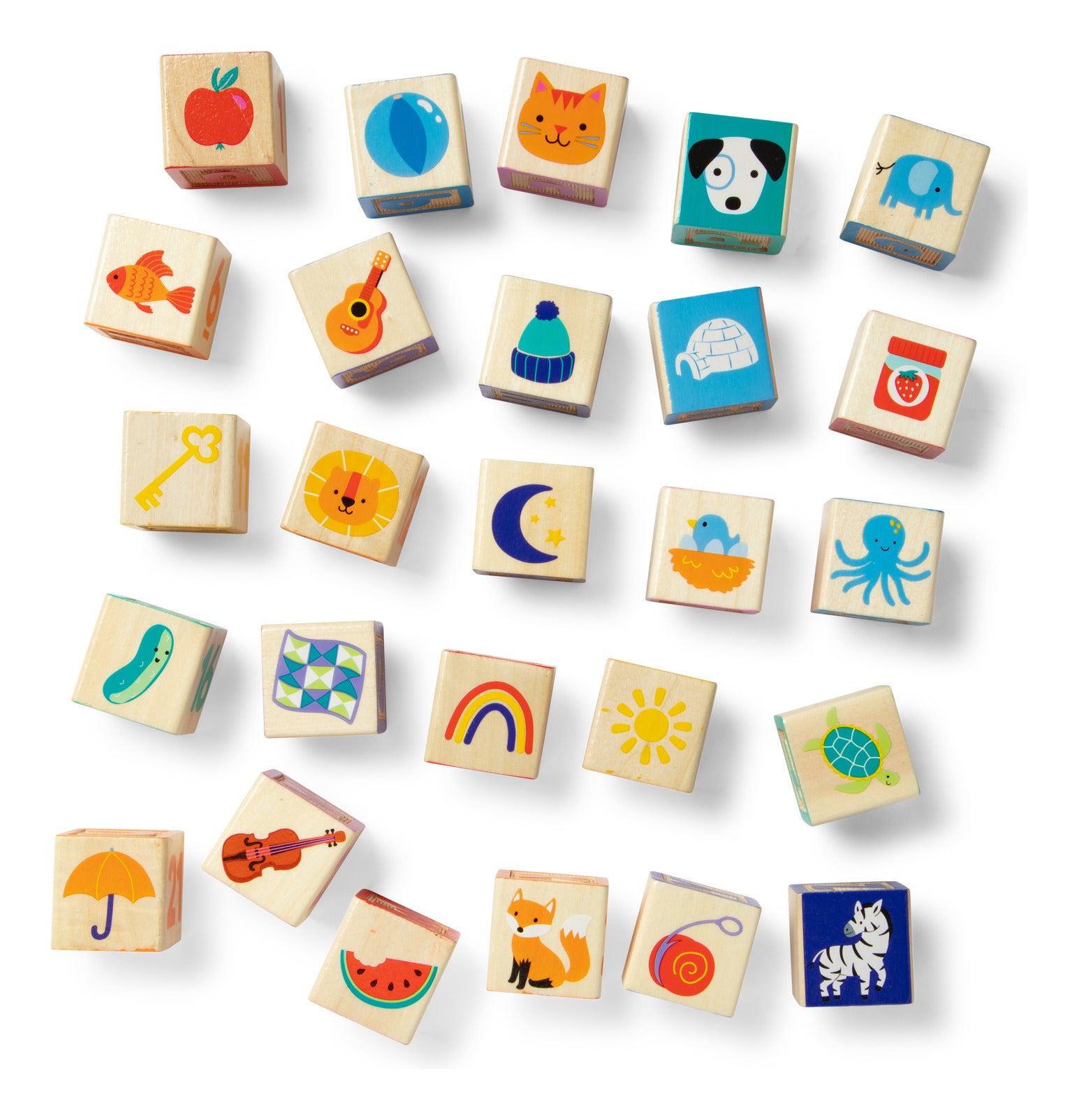 Melissa & Doug Ms. Rachel Wooden Learning Blocks with Activity Cards