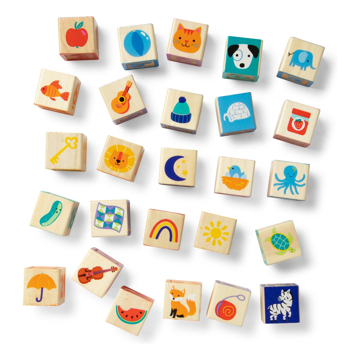 Melissa & Doug Ms. Rachel Wooden Learning Blocks with Activity Cards
