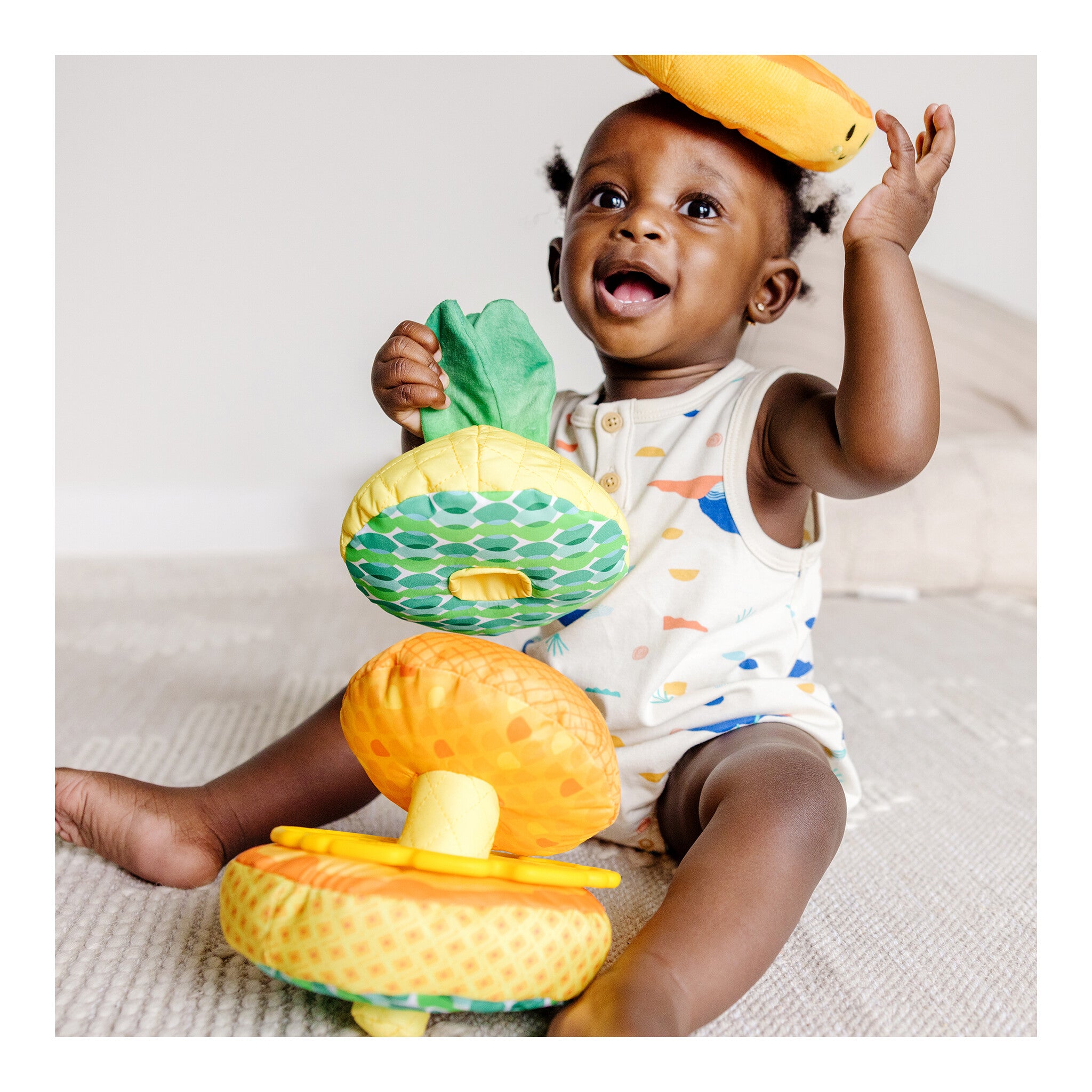 Melissa & Doug Pineapple Soft Stacker Sensory Baby Toy