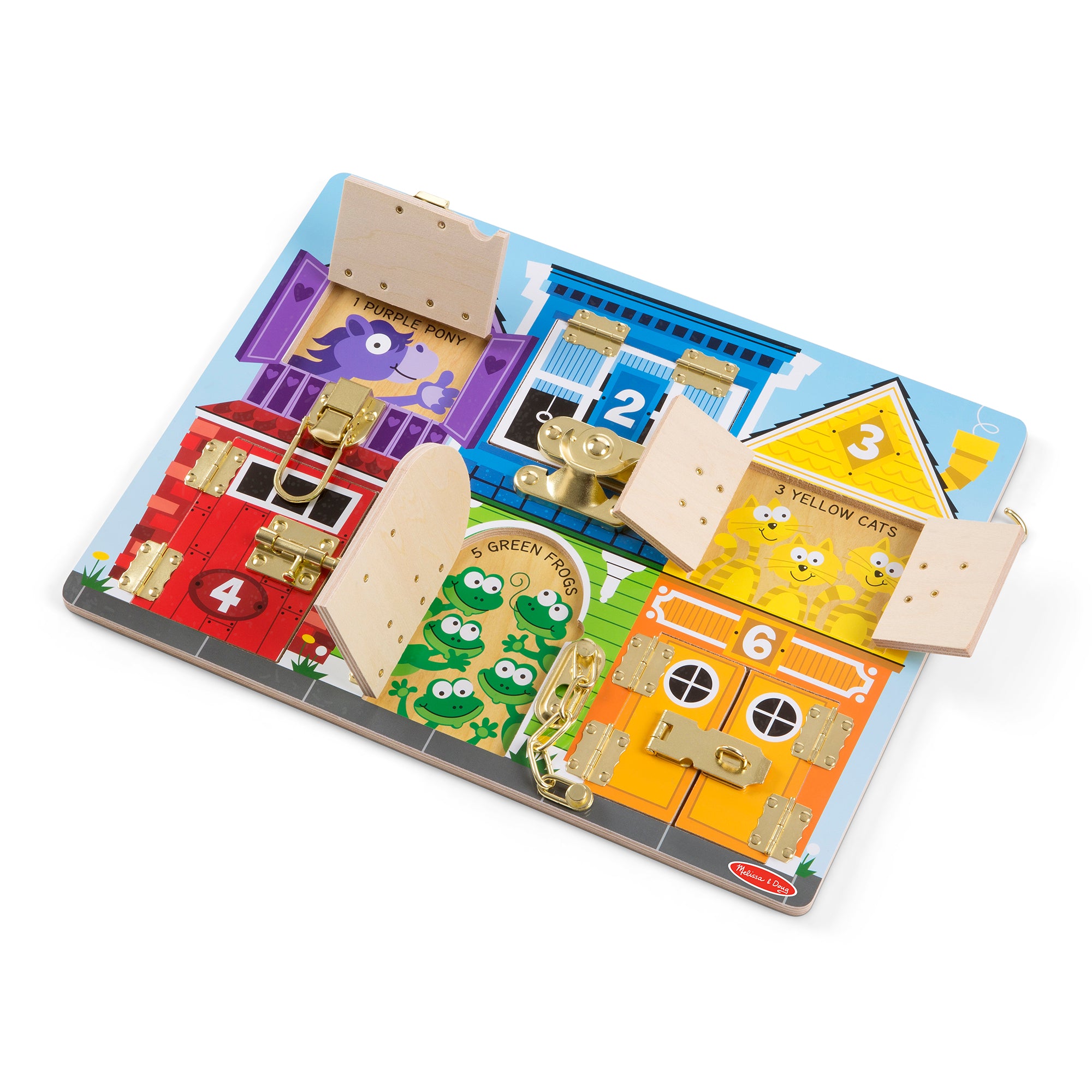 Melissa & Doug Wooden Latches Board Activity Toy