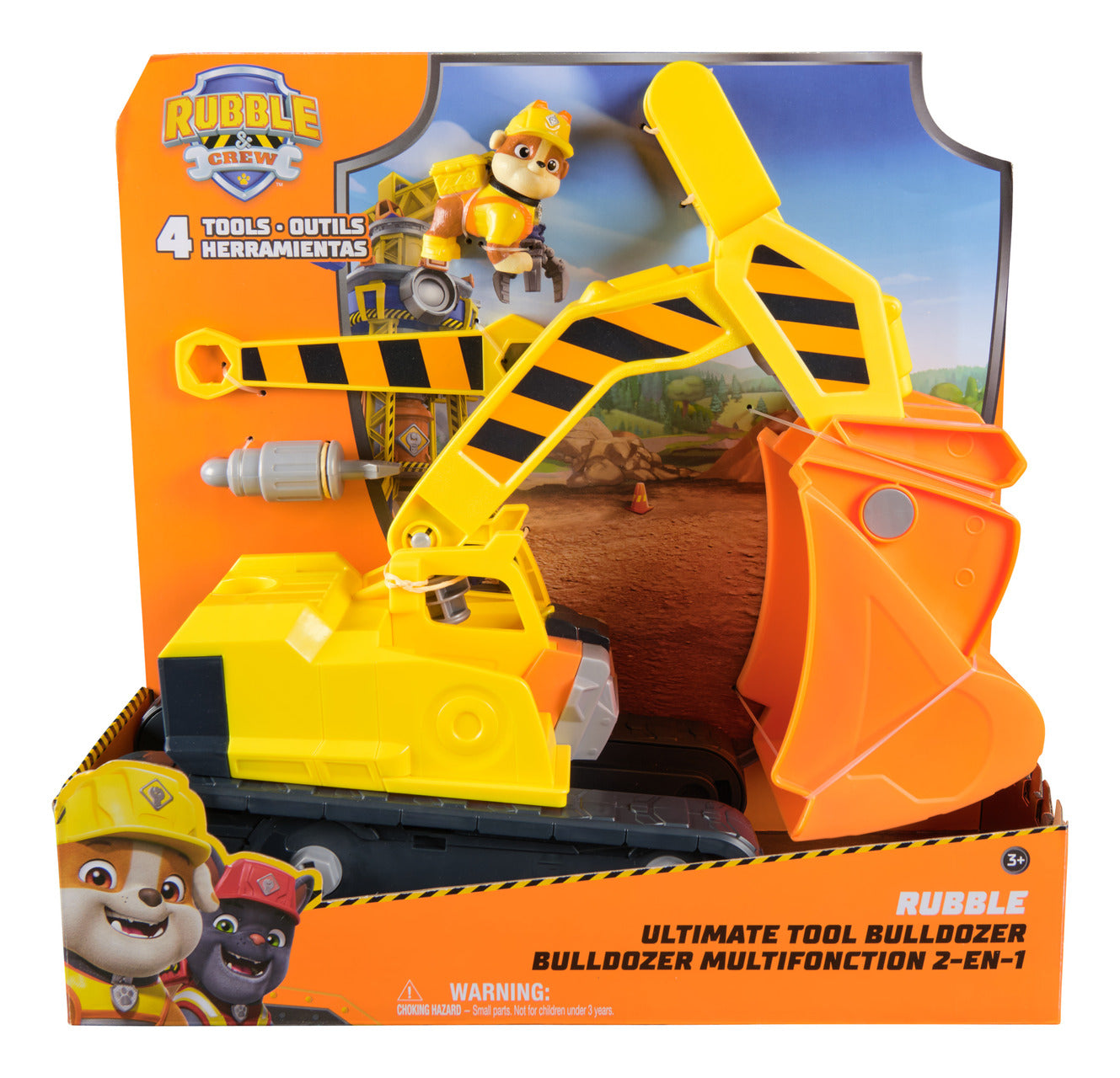 Rubble & Crew Rubble’s Ultimate Tool Bulldozer Vehicle with Figure