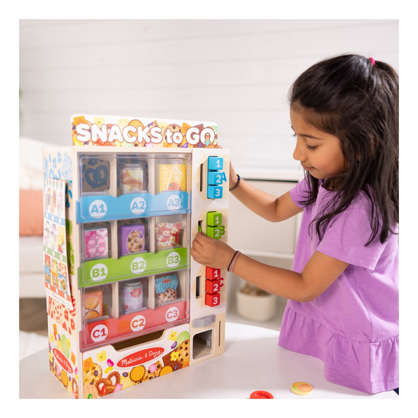 Melissa & Doug Sort, Stock, Select Wooden Vending Machine Play Set
