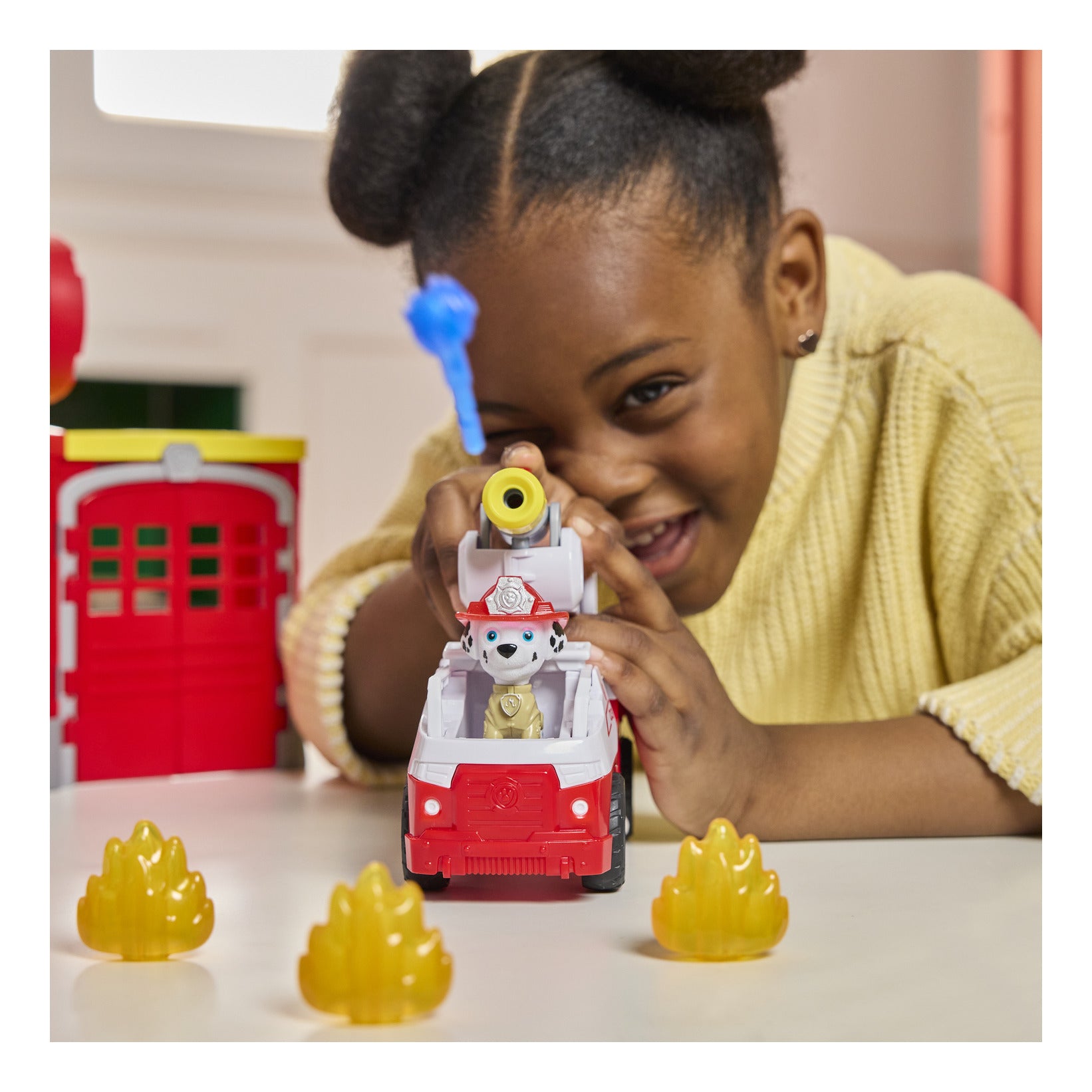 PAW Patrol Fire Rescue Fire Station Playset with Marshall