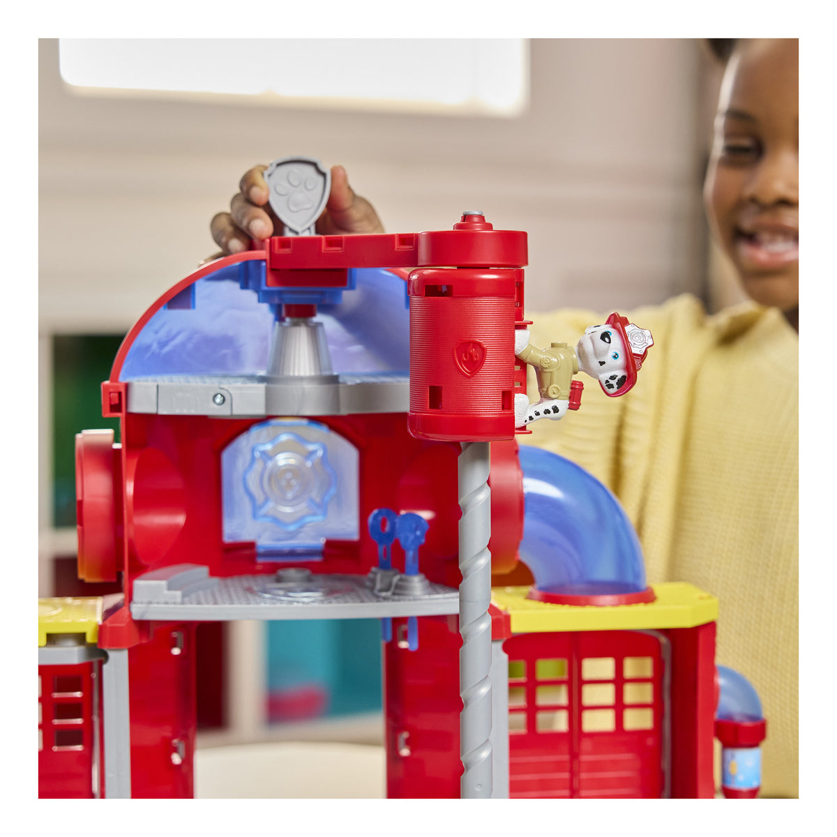 PAW Patrol Fire Rescue Fire Station Playset with Marshall