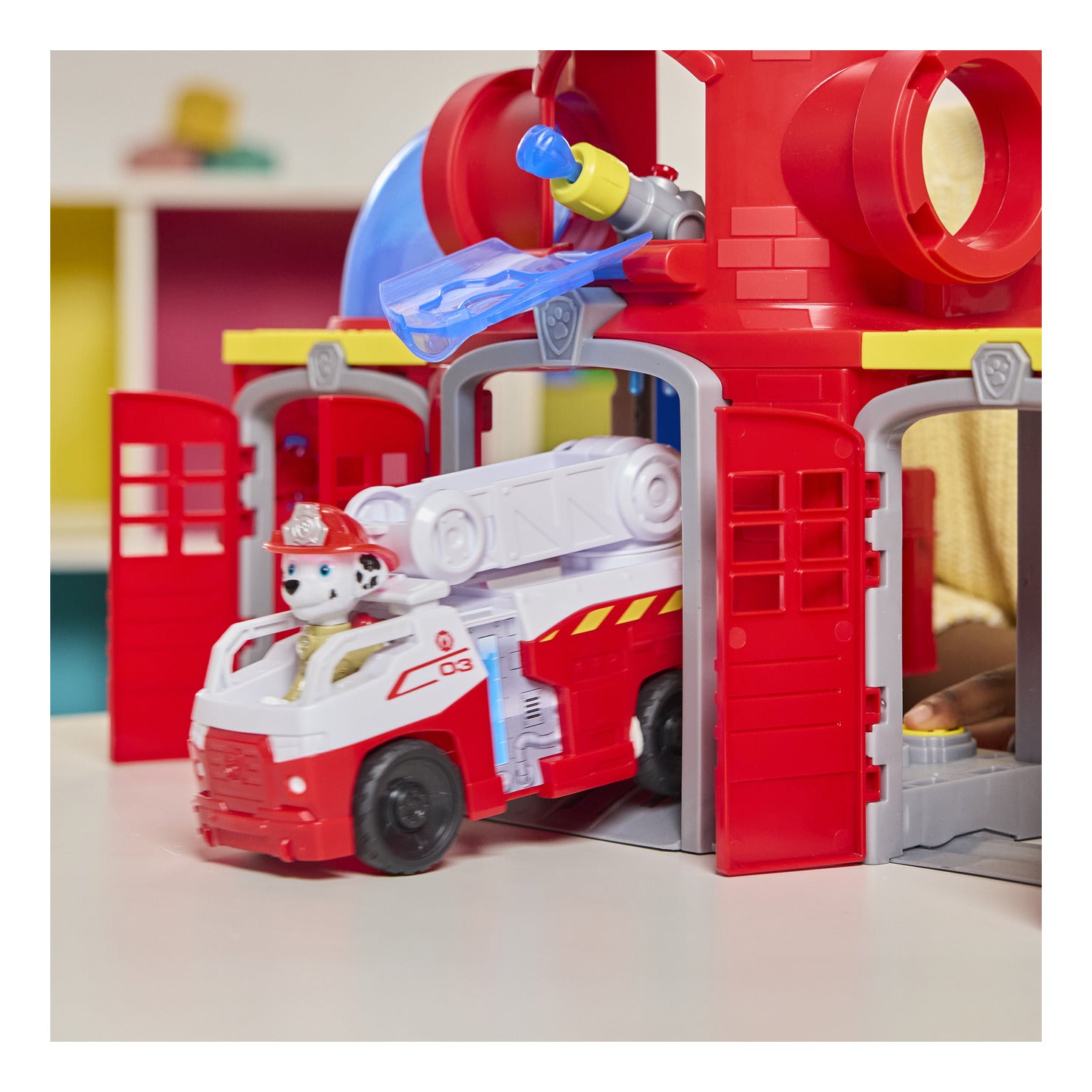 PAW Patrol Fire Rescue Fire Station Playset with Marshall