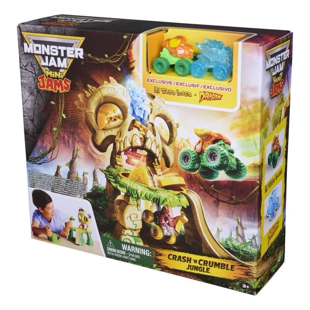 Monster Jam Mini Jams Crash & Crumble Skull Escape Playset