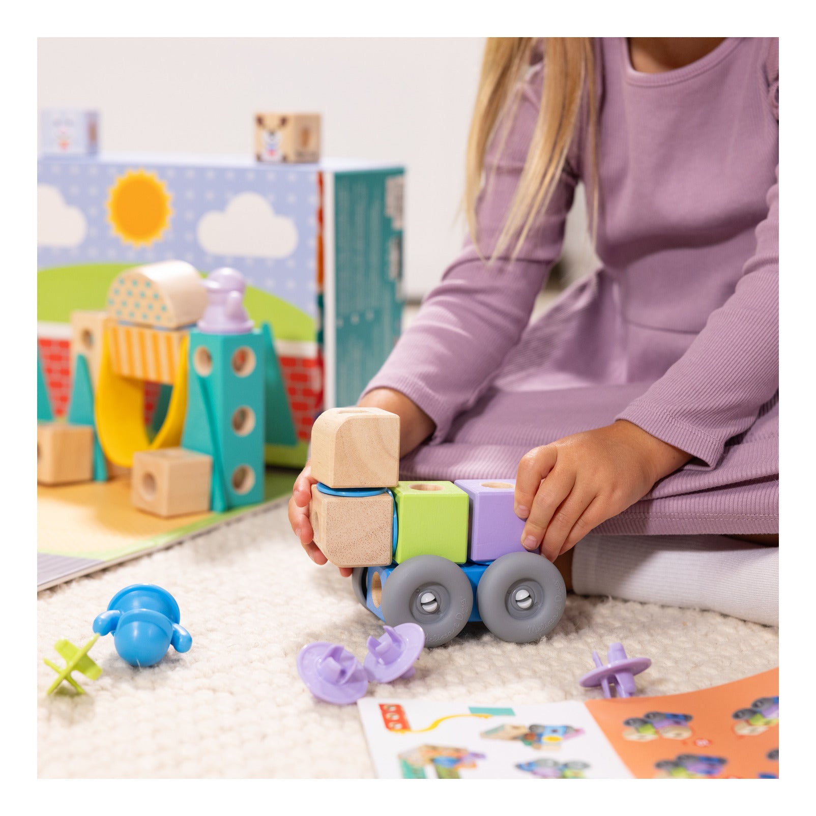 Melissa & Doug Blockables Town Building Set – 73 Pieces