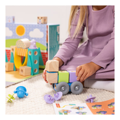 Melissa & Doug Blockables Town Building Set – 73 Pieces