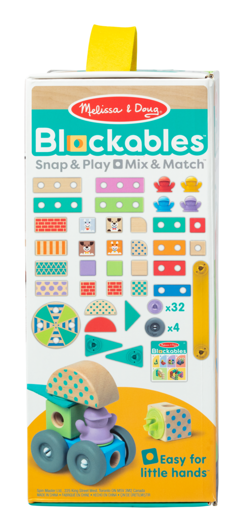 Melissa & Doug Blockables Town Building Set – 73 Pieces