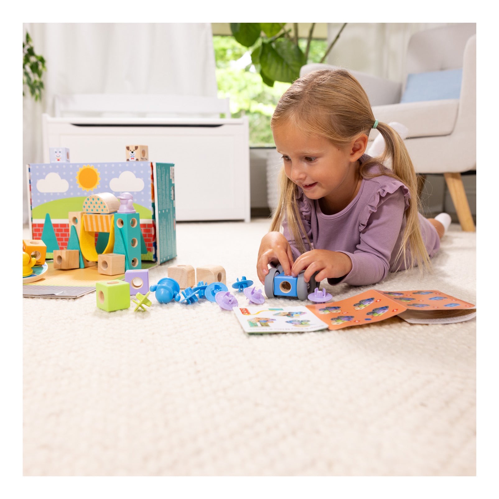 Melissa & Doug Blockables Town Building Set – 73 Pieces