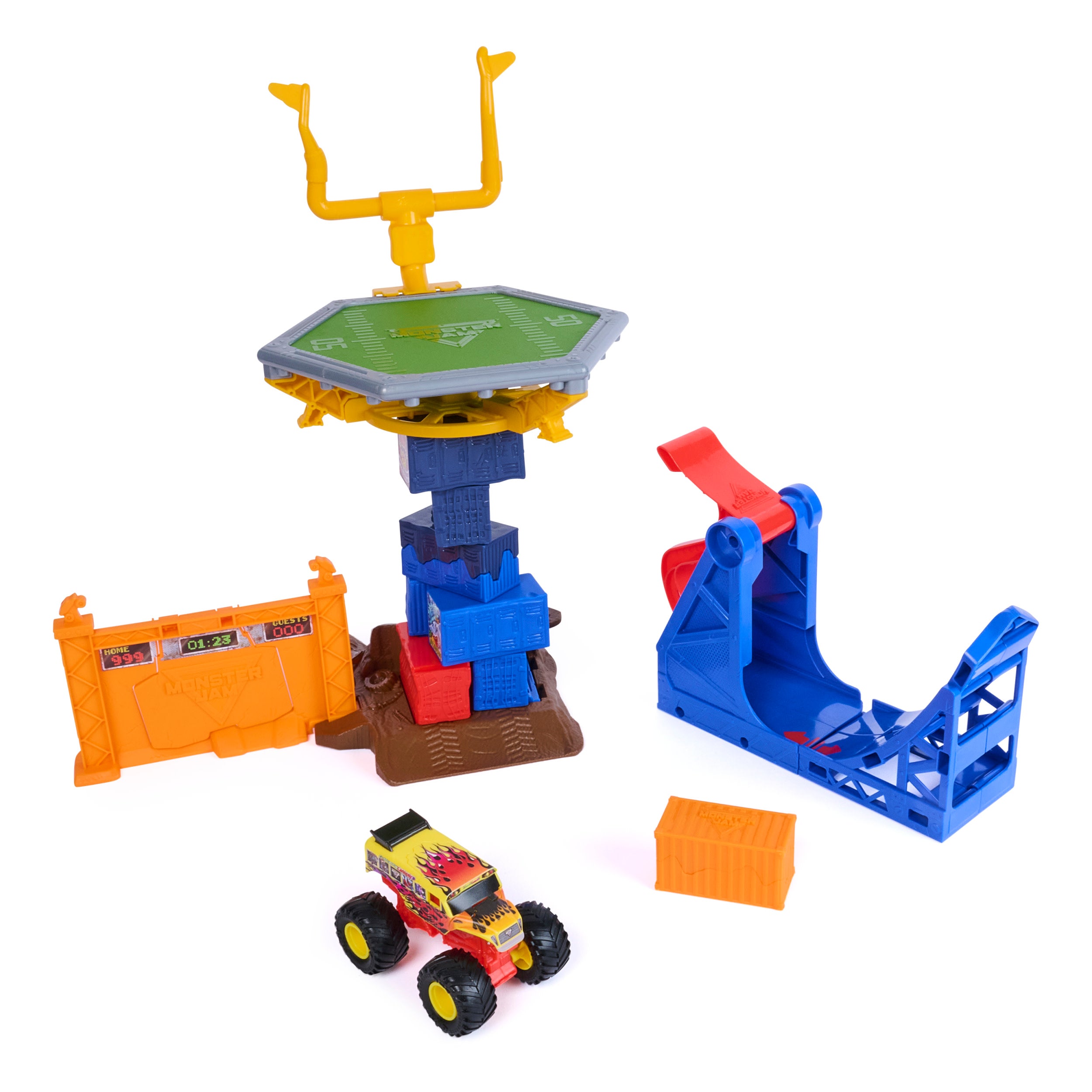 Monster Jam Smash & Bash Crash Course 1:64 Playset with Monster Truck