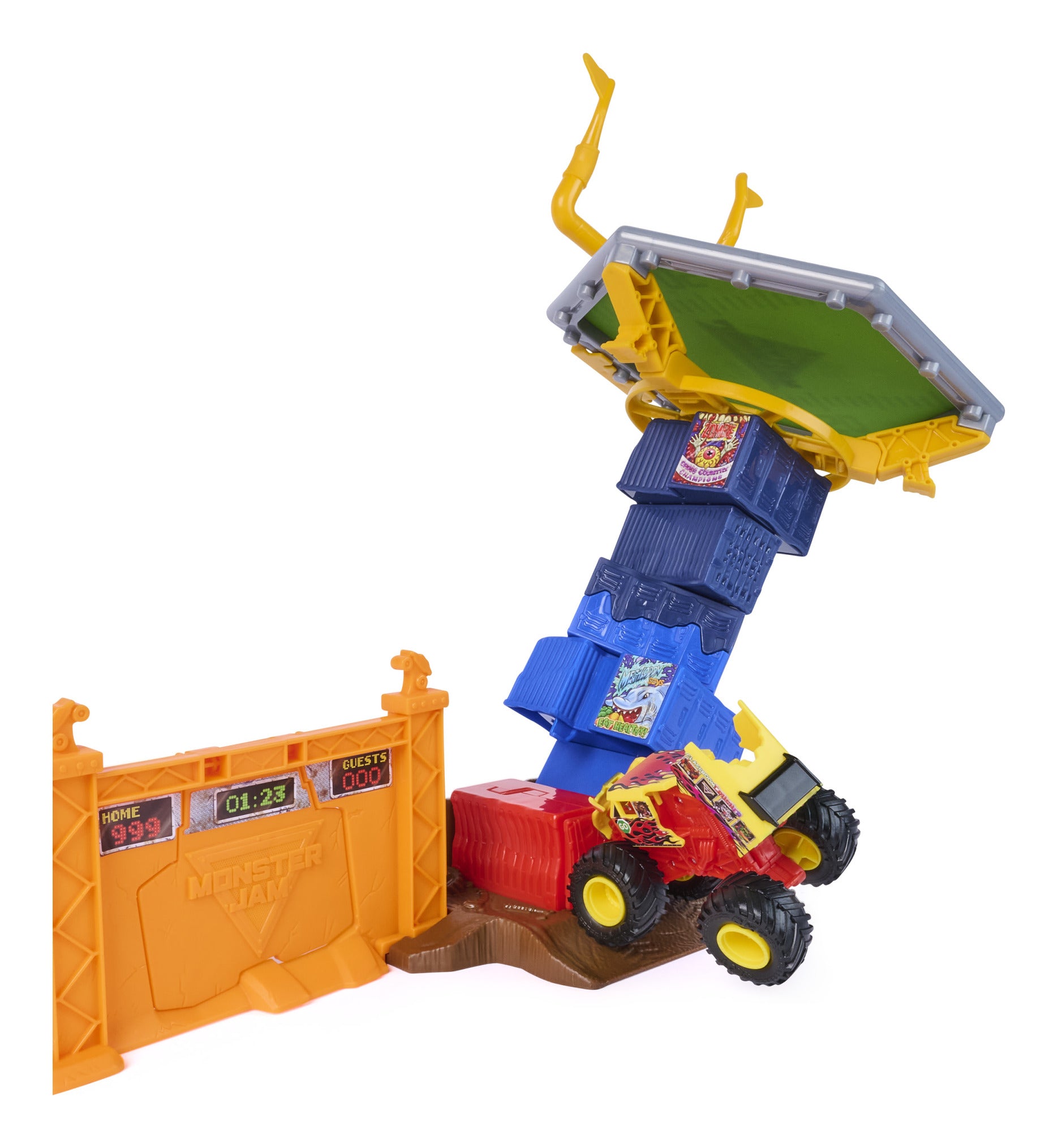 Monster Jam Smash & Bash Crash Course 1:64 Playset with Monster Truck