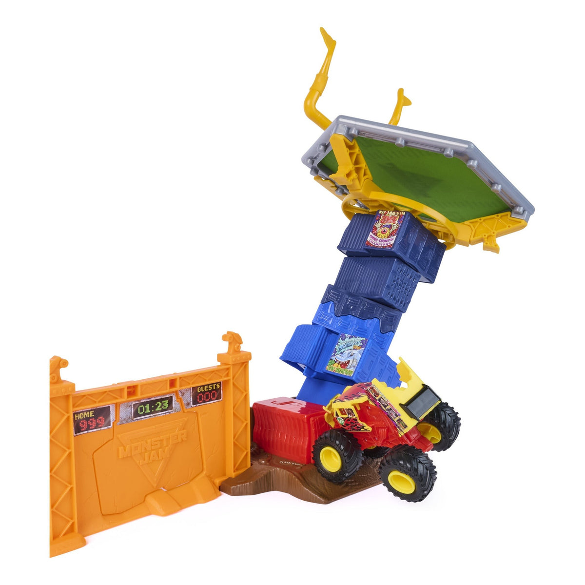 Monster Jam Smash & Bash Crash Course 1:64 Playset with Monster Truck