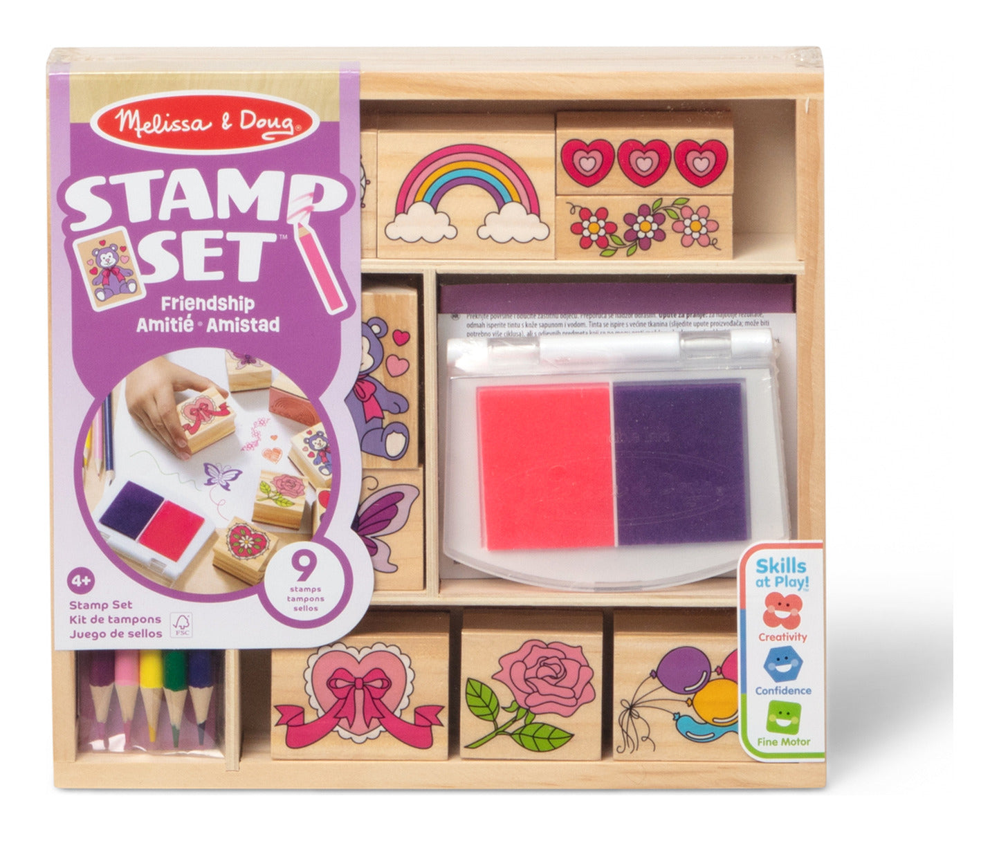 Melissa & Doug Friendship Wooden Stamp Set