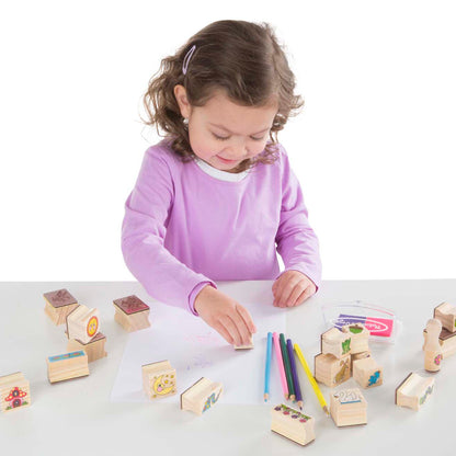 Melissa & Doug Stamp-a-Scene Fairy Garden Stamp Set