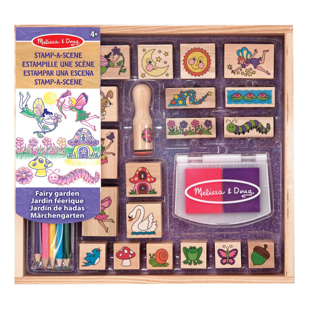 Melissa & Doug Stamp-a-Scene Fairy Garden Stamp Set