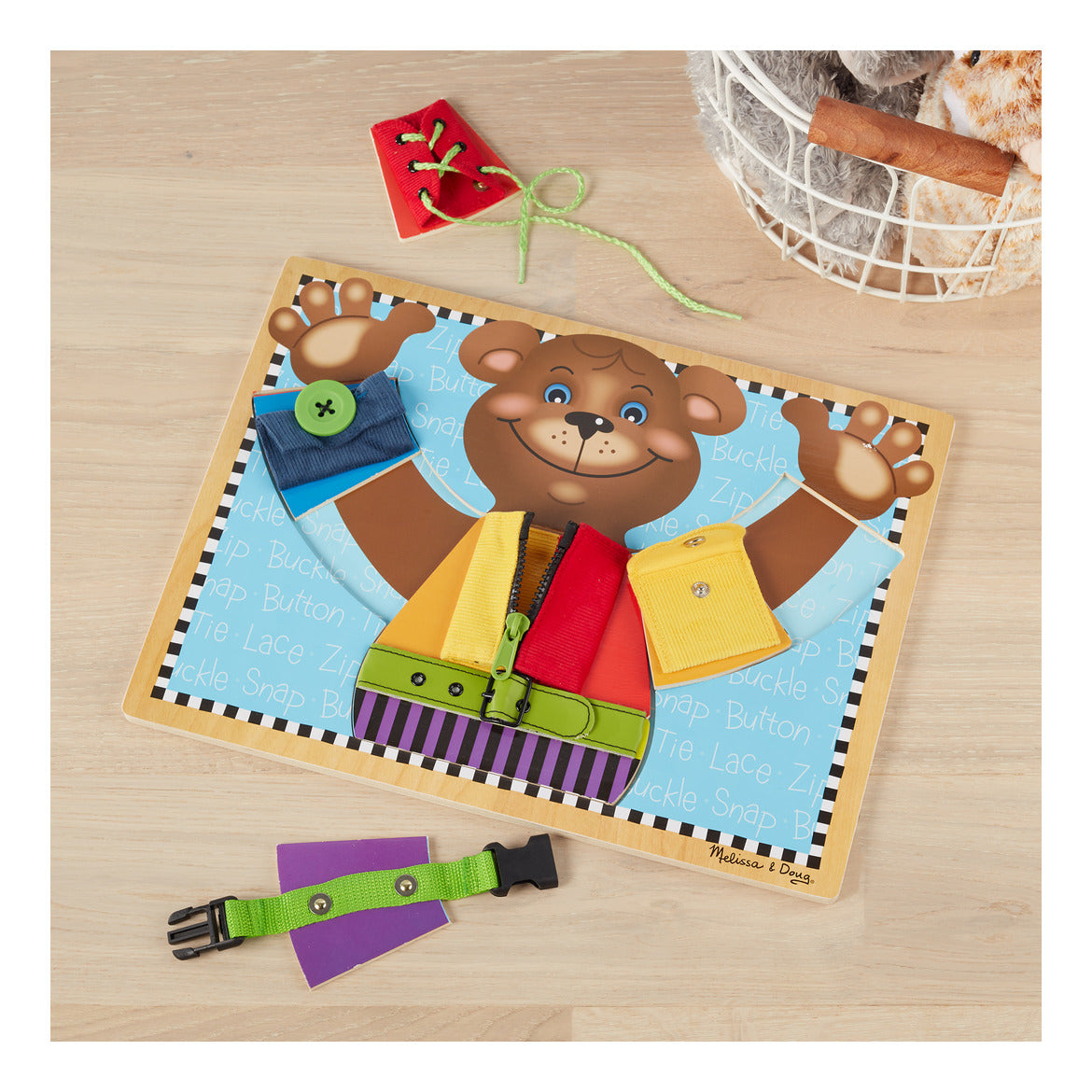Melissa & Doug Basic Skills Board Wooden Dressing Skills Puzzle