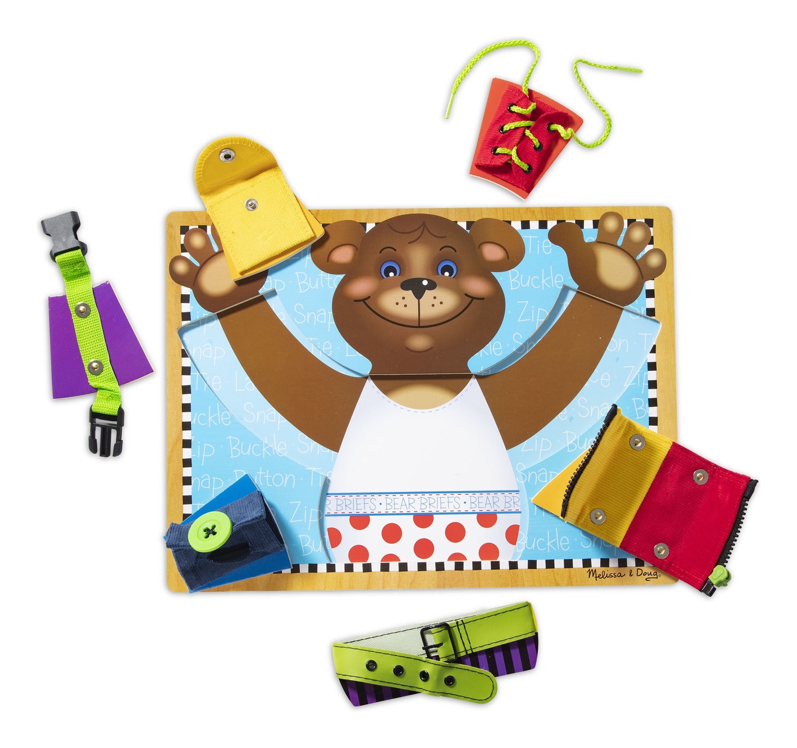 Melissa & Doug Basic Skills Board Wooden Dressing Skills Puzzle