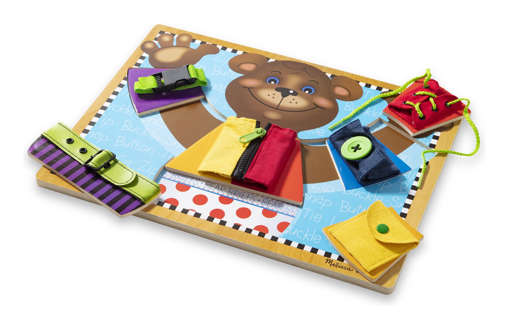 Melissa & Doug Basic Skills Board Wooden Dressing Skills Puzzle