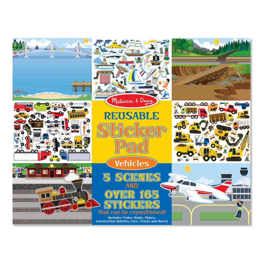 Melissa & Doug Reusable Vehicle Sticker Pad – 165+ Stickers
