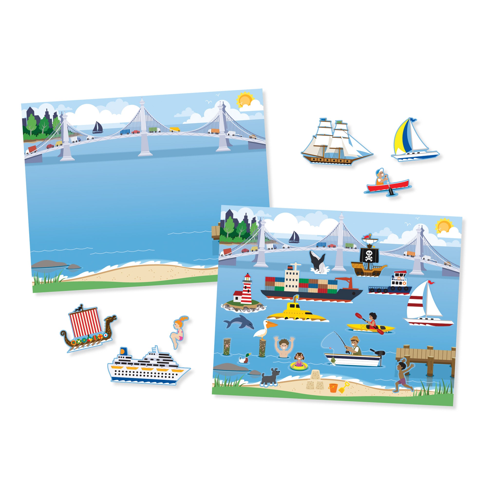 Melissa & Doug Reusable Vehicle Sticker Pad – 165+ Stickers
