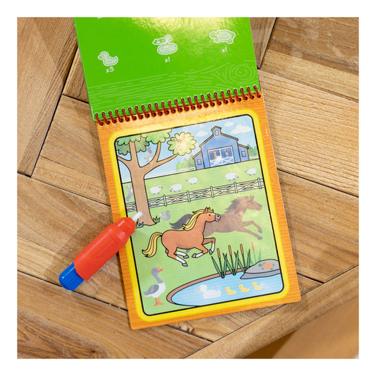 Melissa & Doug Water Wow! Farm Reusable Water-Reveal Activity Pad