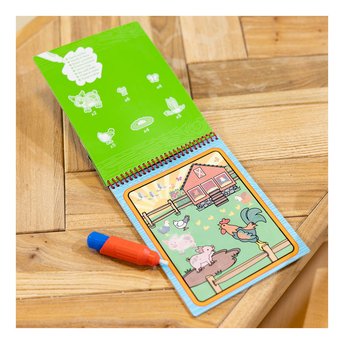 Melissa & Doug Water Wow! Farm Reusable Water-Reveal Activity Pad