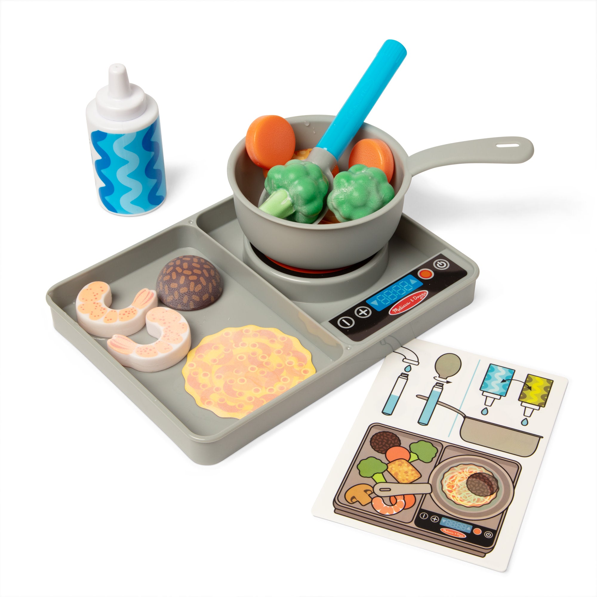 Melissa & Doug Simmer & Stir Stovetop Play Set with Colour-Changing Food