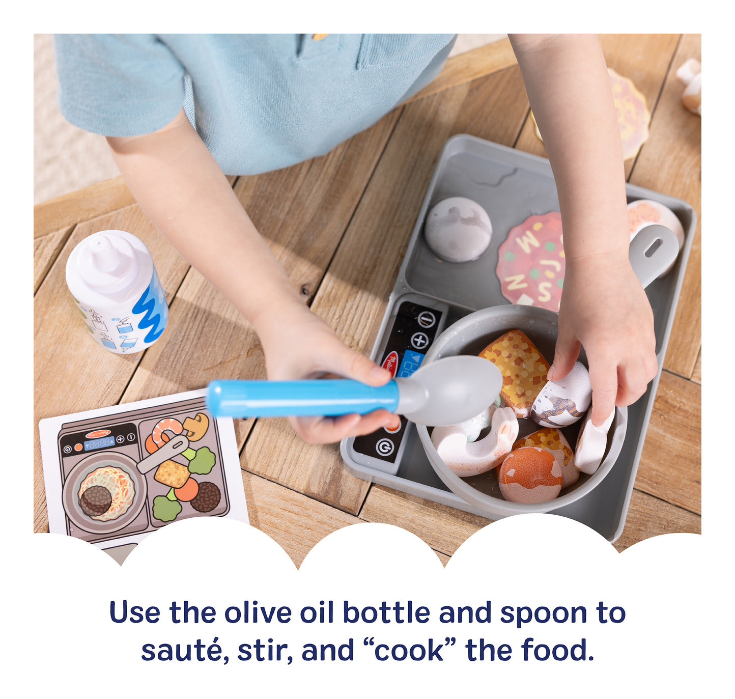 Melissa & Doug Simmer & Stir Stovetop Play Set with Colour-Changing Food